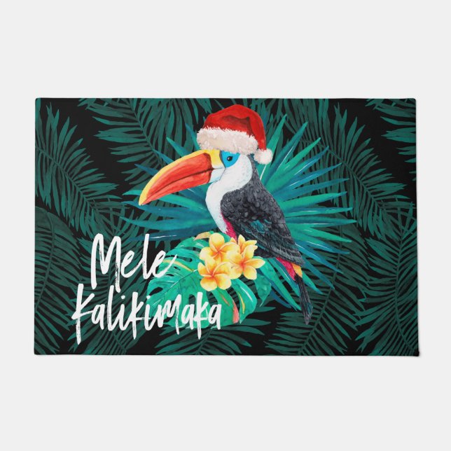 Tapete Pássaros tropicais da selva de Mele Kalikimaka (Frente)