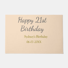 Tapete Pastel orange gray happy 21st birthday name date