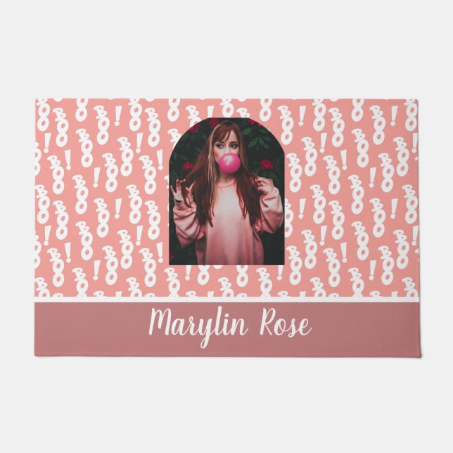 TAPETE PASTEL PINK PERSONALIZADO HALLOWEEN BOO  (Frente)