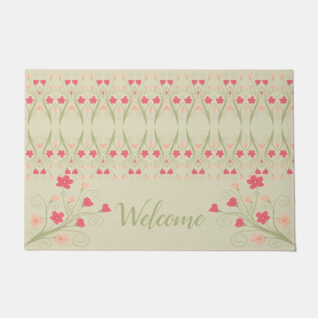 Tapete Pastel Verde com Floral (Frente)