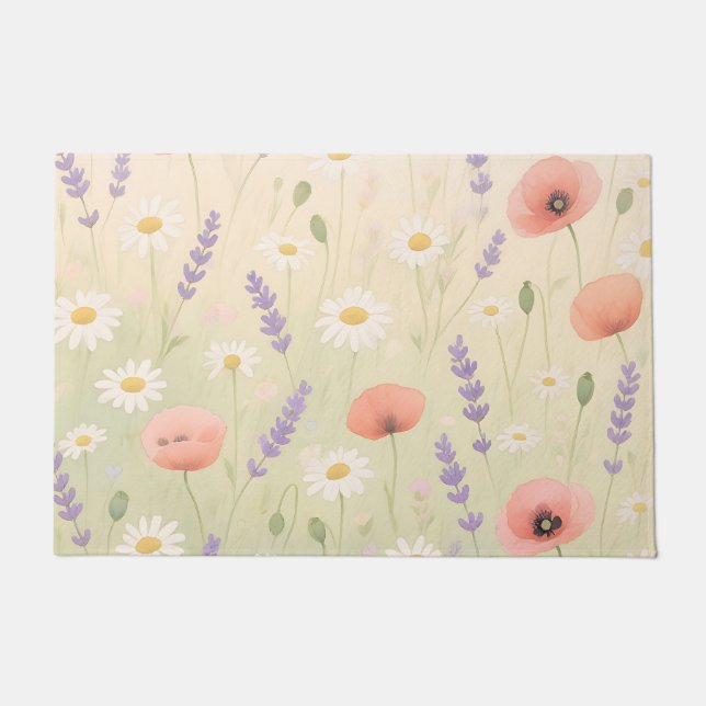 Tapete Pastel Wildflower Meadow Soft Bloom (Frente)