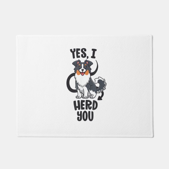 Tapete Pastor australiano engraçado Mamãe Dona Aussie Sim (Frente)