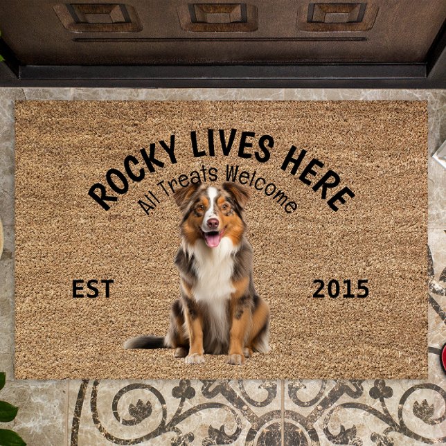 Tapete Pastor australiano Personalizado Dog Lover Doormat (Criador carregado)