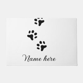 Tapete Pata de cão e animal preto acrescentar nome texto