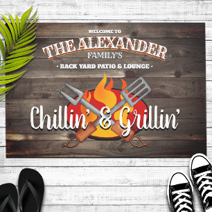 Tapete Patio personalizado de Chillin e Grillin'