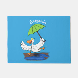 Tapete Pato engraçado com desenho animado dançando guar