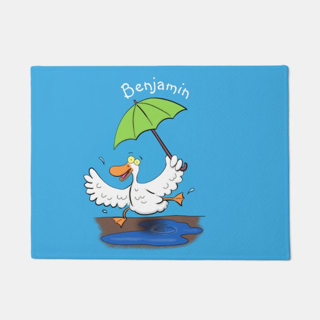 Tapete Pato engraçado com desenho animado de dança de gua (Frente)
