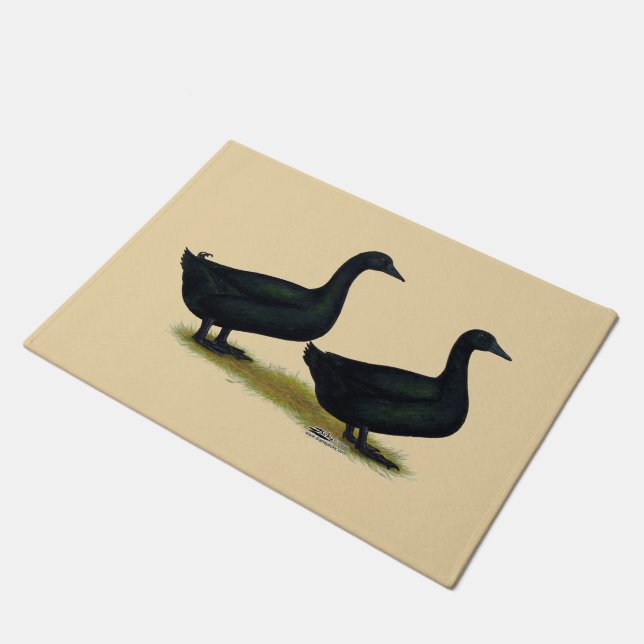 Tapete Patos: Black Cayugas (Inclinado)