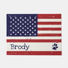 Tapete Patriotic Dog Placemat - Bandeira Americana