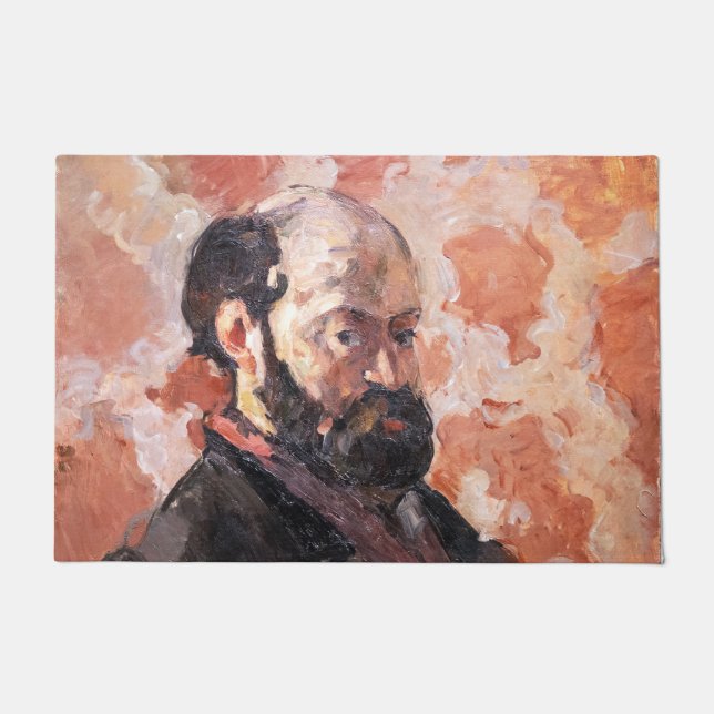 Tapete Paul Cezanne - Autorretrato com fundo rosa (Frente)