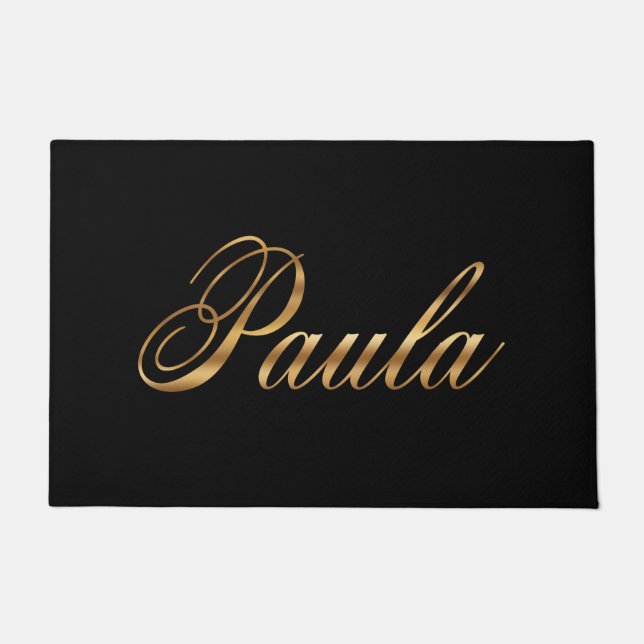 Tapete Paula gold Design Lettering Türmatte (Frente)