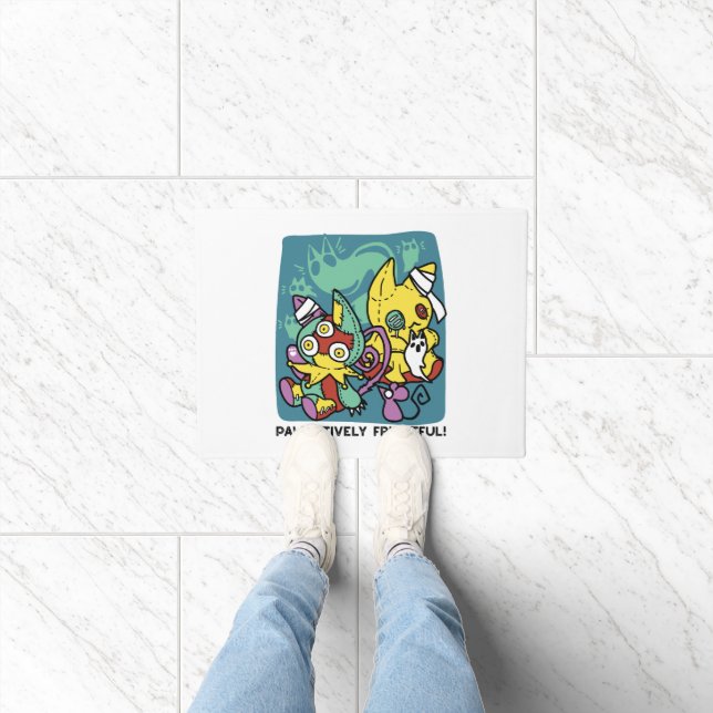 Tapete Paw-sitively Frightful | Monstrous Cats Halloween  (Interior)