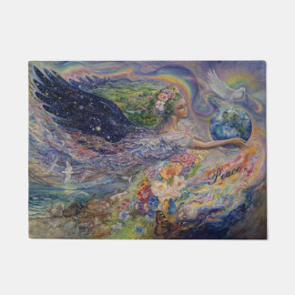 Tapete Paz na esteira de porta da terra