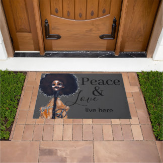 TAPETE PEACE AND LOVE DOORMAT
