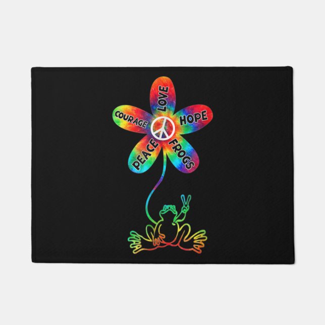 Tapete Peace Courage Love Hope Sapos Hippie (Frente)