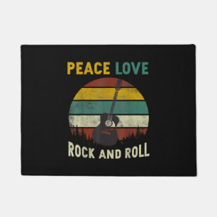 Tapete Peace Love & Rock & Roll Guitar Player V