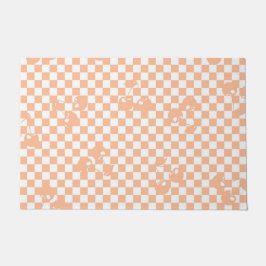 Tapete Peach Fuzz Cherry Gingham Patterno