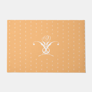 Tapete Peach Retro White Flourish Rosa