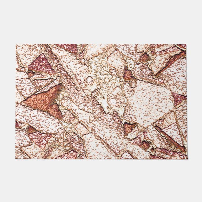 Tapete Pedra áspera em marrom claro cremoso (Frente)