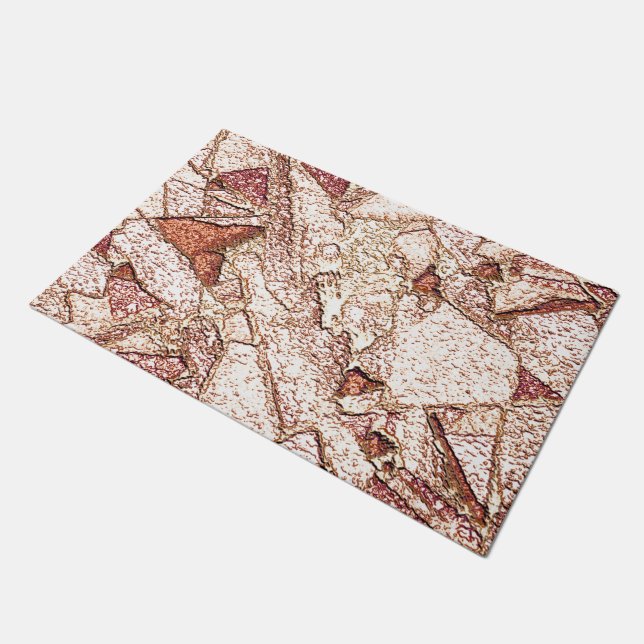 Tapete Pedra dura em castanho claro cremoso (Inclinado)