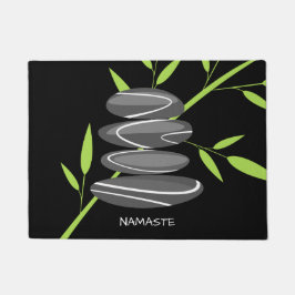 Tapete Pedras do seixo do zen que empilham & esteira de