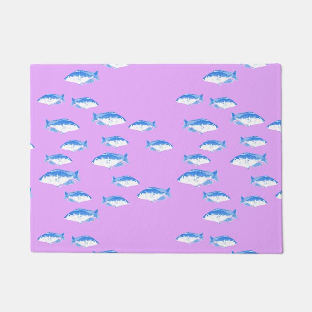 Tapete Peixes azuis em lilás (Frente)