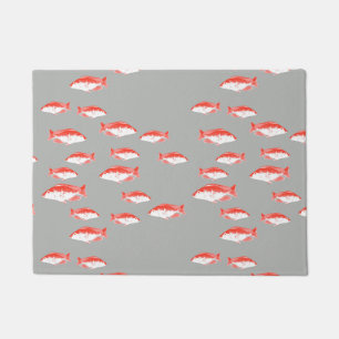 Tapete Peixes vermelhos e cinzentos