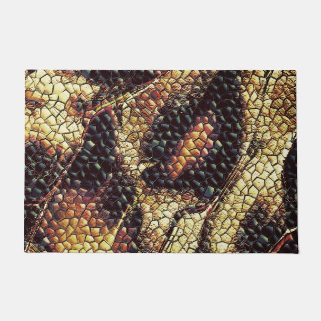 Tapete Pele de réptil com manchas amareladas e escuras? (Frente)