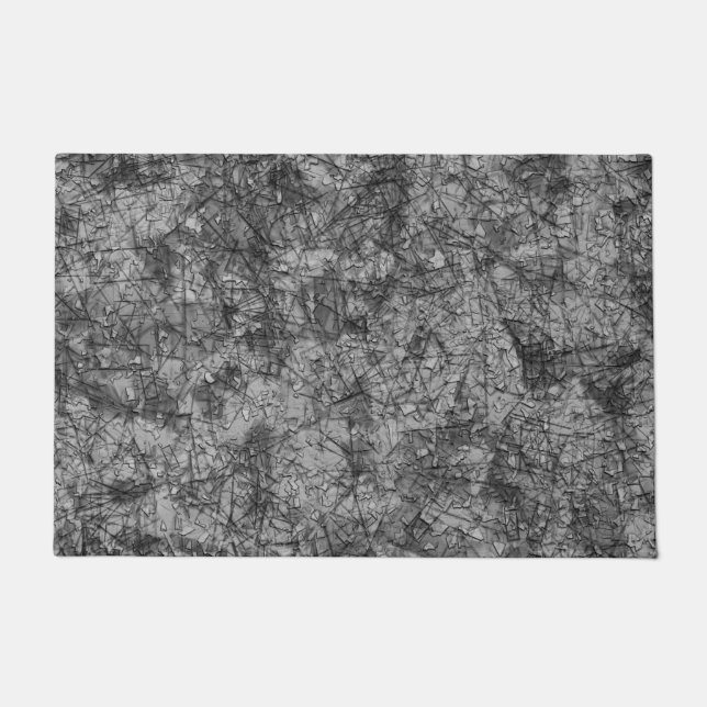 Tapete Pele numa cinza ligeiramente viscosa e preto (Frente)