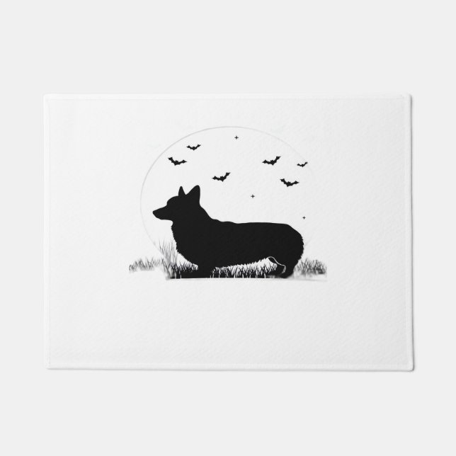 Tapete Pembroke Welsh Corgi - Halloween Moon Silhouet (Frente)