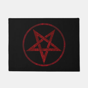 Tapete Pentagrama do diabo vermelho