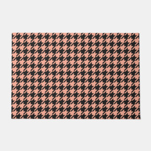 Tapete Pepita Clássica Houndstooth Peach Preto