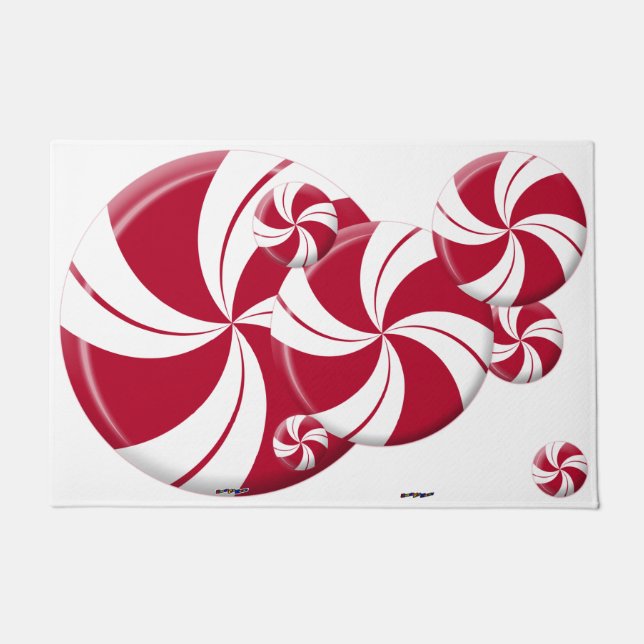 Tapete Peppermint Swirl Stripe Candy (Frente)