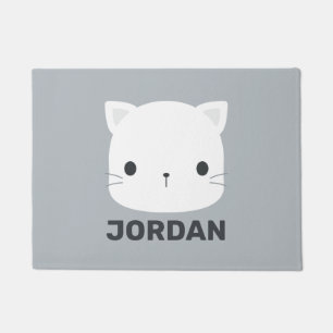 Tapete Pequeno Gato Bonito com Nome Personalizado