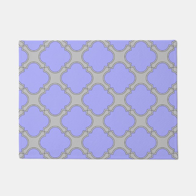 Tapete Perfurador quatrefoil e cinza (Frente)