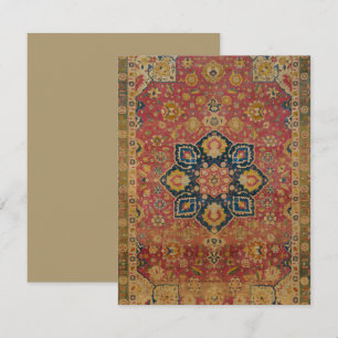 Tapete Persa Asiático Kashan em Ouro Vermelho