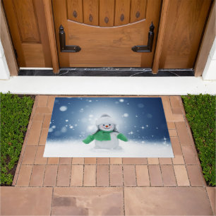 Tapete Personagem adorável de boneco de neve de Natal do