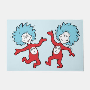 Tapete Personagem Coisa 1 e Coisa 2 do Dr. Seuss