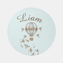 Tapete Personalizado com Nome do Bebê Menino em Aq