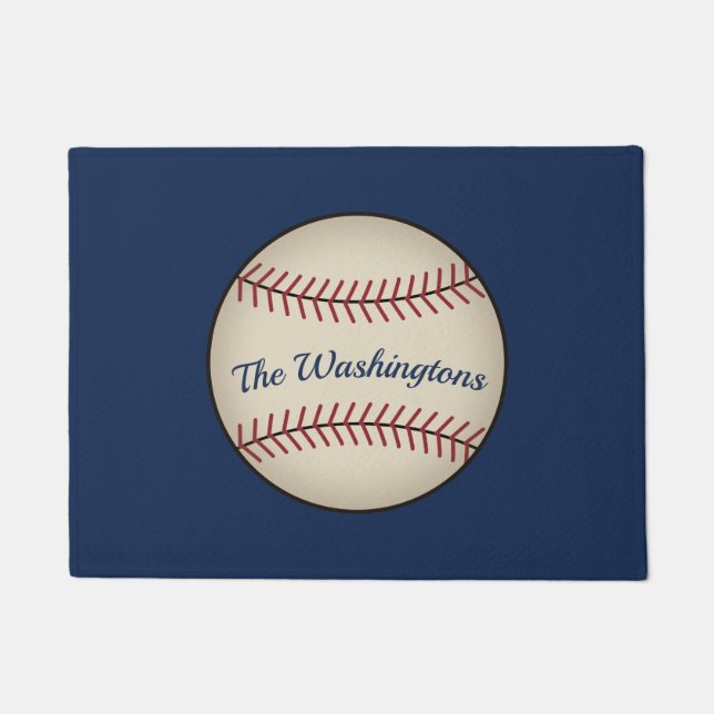 Tapete Personalizado de Beisebol Azul (Frente)