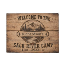 Tapete Personalizado do Acampamento do Rio Saco