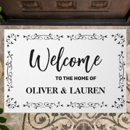 Tapete Personalizado Elegante Bem-Vindo À Casa De | Branc