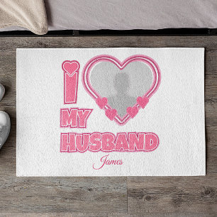 Tapete Personalizado Eu Amo Meu Marido - Adicionar Fotogr