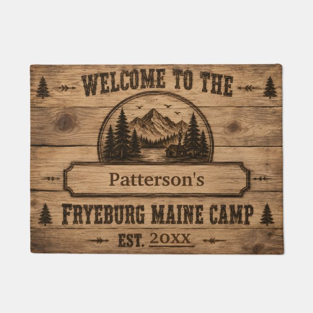 Tapete Personalizado Fryeburg Maine Camp (Frente)