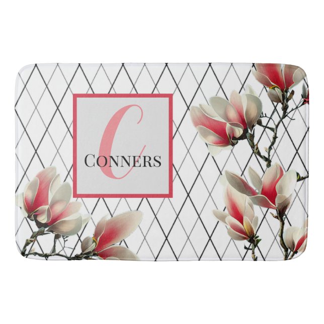 tapete personalizado monograma para casas de banho (Frente)