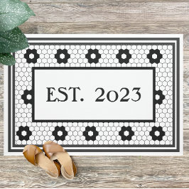 Tapete Personalizado para Azulejo do Design branco preto