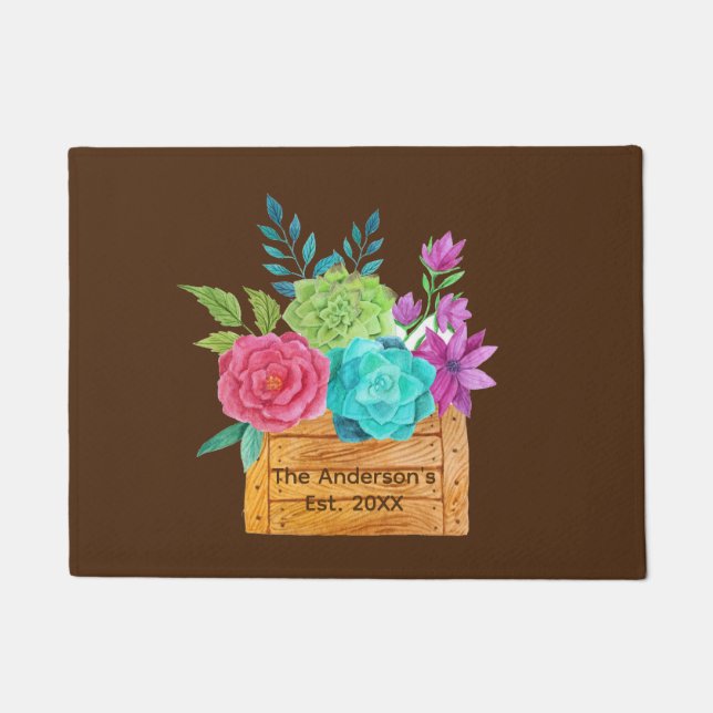 Tapete Personalizar Cesta de Flores como Presente para El (Frente)
