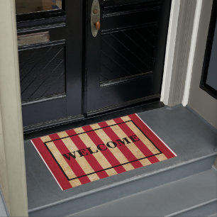 Tapete PERSONALIZÁVEL WELCOME Original Red striped flag E