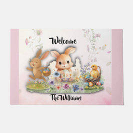 Tapete Personalized Easter Bunny Welcome Doormat