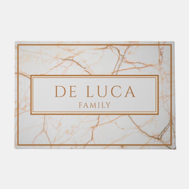 Tapete Personalized Faux White Marble (Frente)